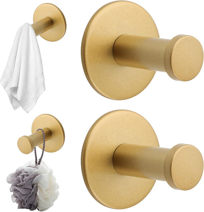 4 Ganchos Acero Inox para Toallas Ducha Baño Dormitorio