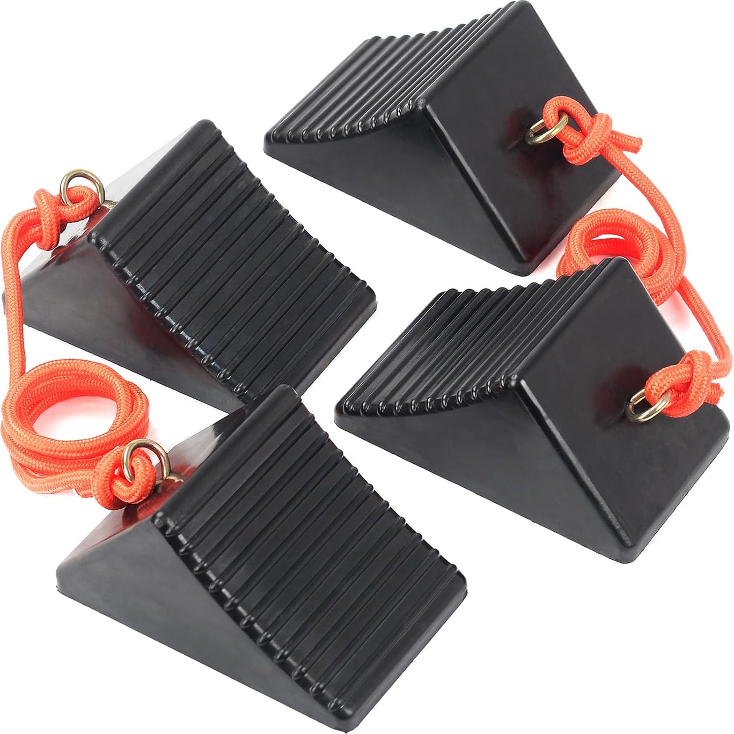 Cuñas rueda goma resistente perno ojo antiderrap 8x5