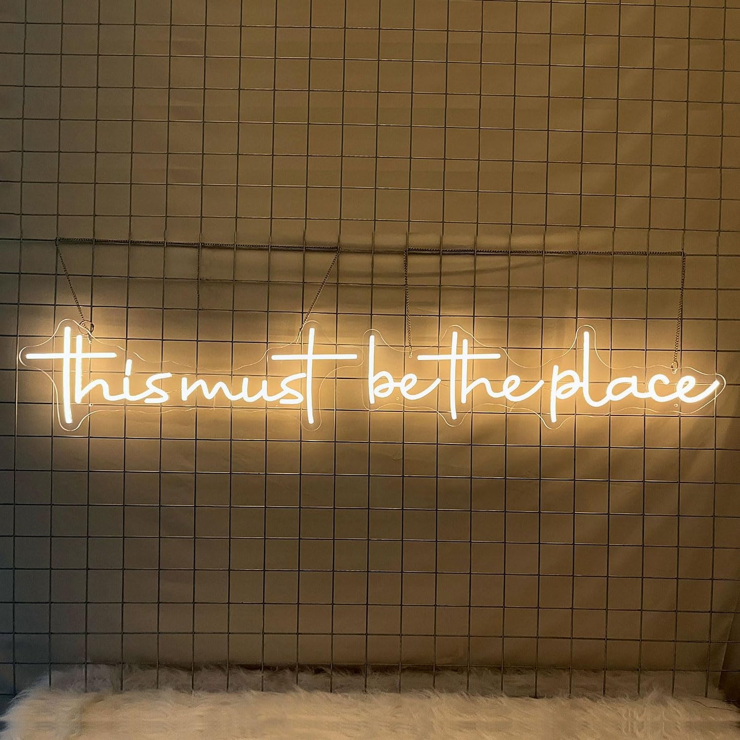 Letrero neón This Must Be The Place luz LED dormitorio