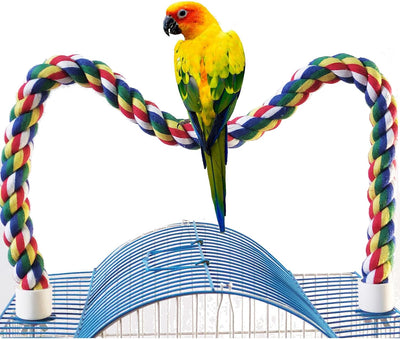 Percha de cuerda para pájaros jaula cotorras loros