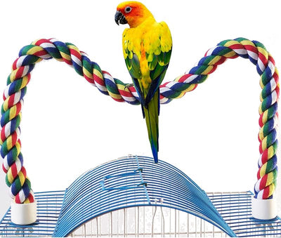 Percha de cuerda para pájaros jaula cotorras loros