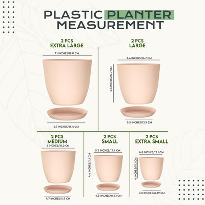 Macetas plástico drenaje 4.8-7" para cactus 10 Pzas rosado
