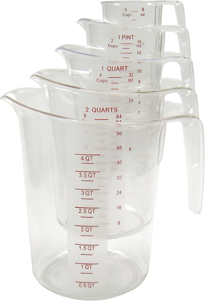 Set 5 Tazas Medidoras Policarbonato Transparente