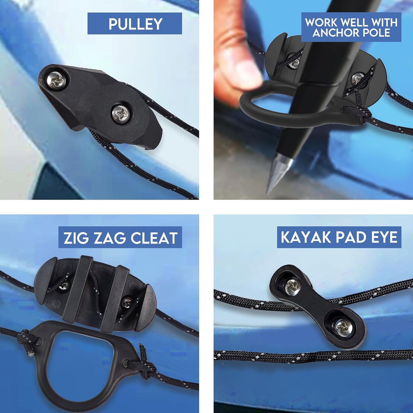 Kit anclaje kayak trolley hardware para embarcaciones