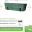 Caja flores verde mediana con soportes pared