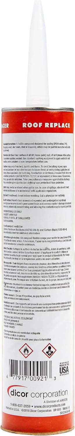 Sellador juntas autonivelante 10.3oz negro para techos