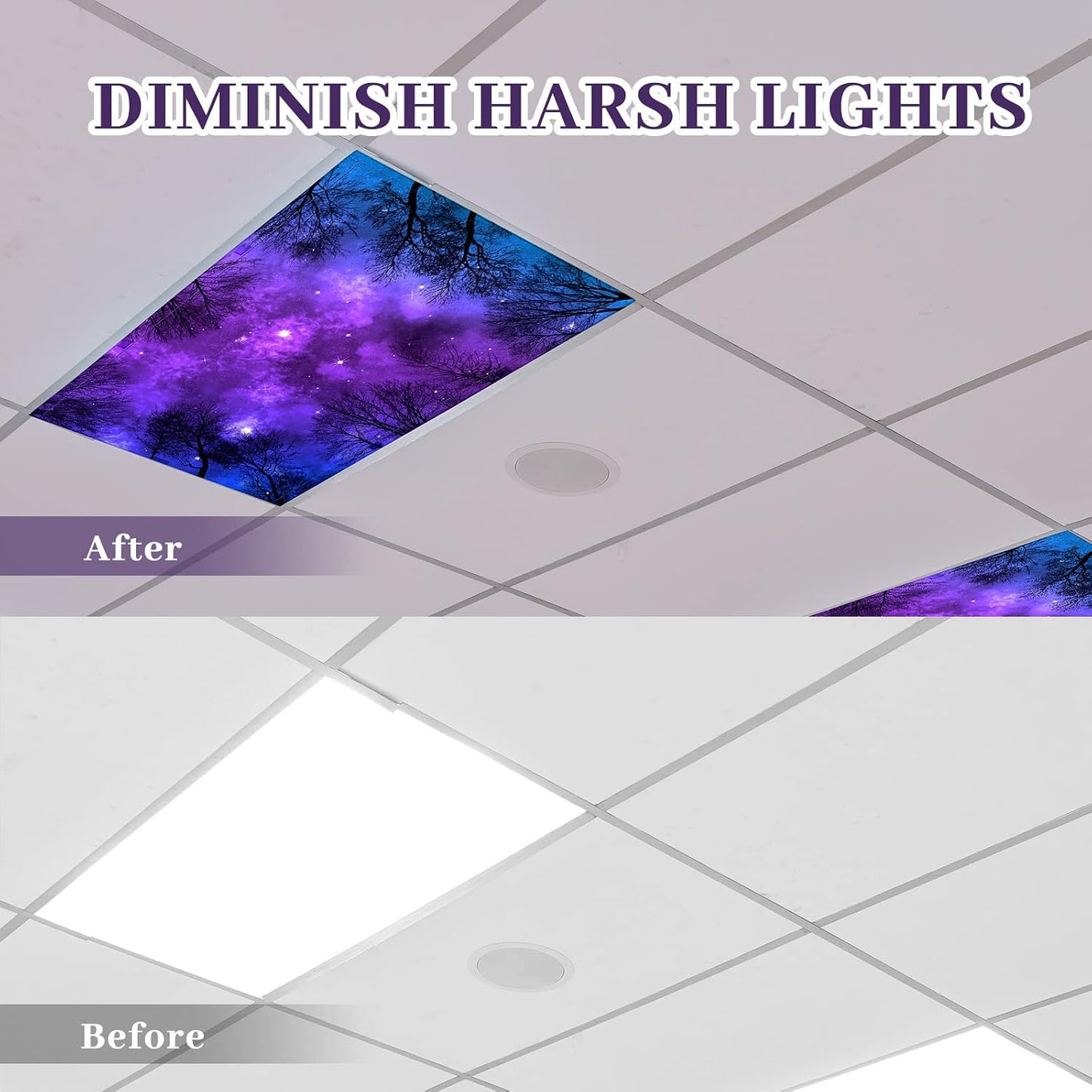 6 Pzas Cubiertas Magnéticas Luz Fluorescente 4x2ft