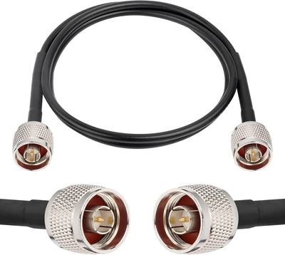 Cable extensión coaxial RG58 N macho N macho 50 ohmios