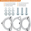 Kit brida escape acero inox 63.5mm con pernos y junta