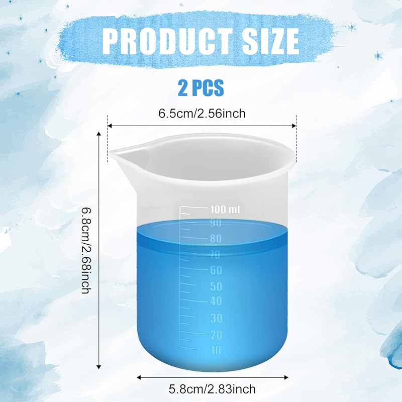 2 Tazas Medidoras Silicona 3.4oz Reutilizables Detergente
