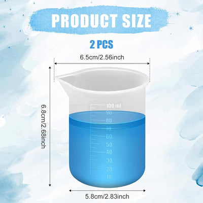 2 Tazas Medidoras Silicona 3.4oz Reutilizables Detergente