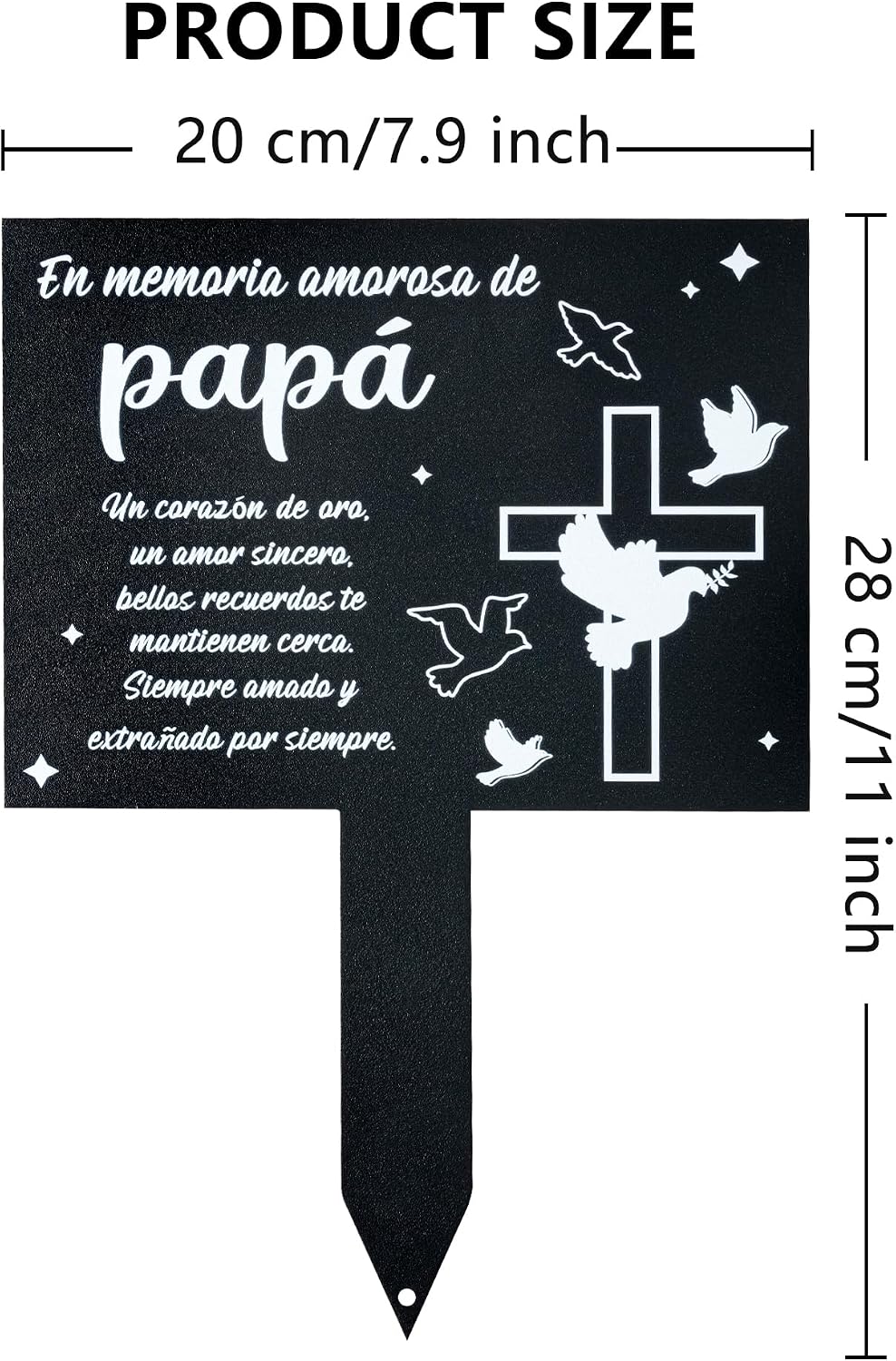 Placa conmemorativa para tumba de papá decoración funeral
