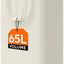 Cesta lavandería delgada 65L con asa plegable blanco