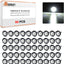 50 Luces LED blancas redondas 3/4" impermeables 12V RV barco