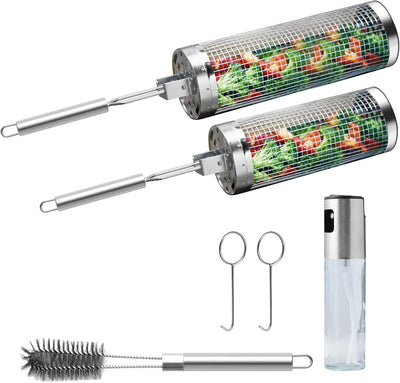 Cestas parrilla acero inox 304 con mango extraíble