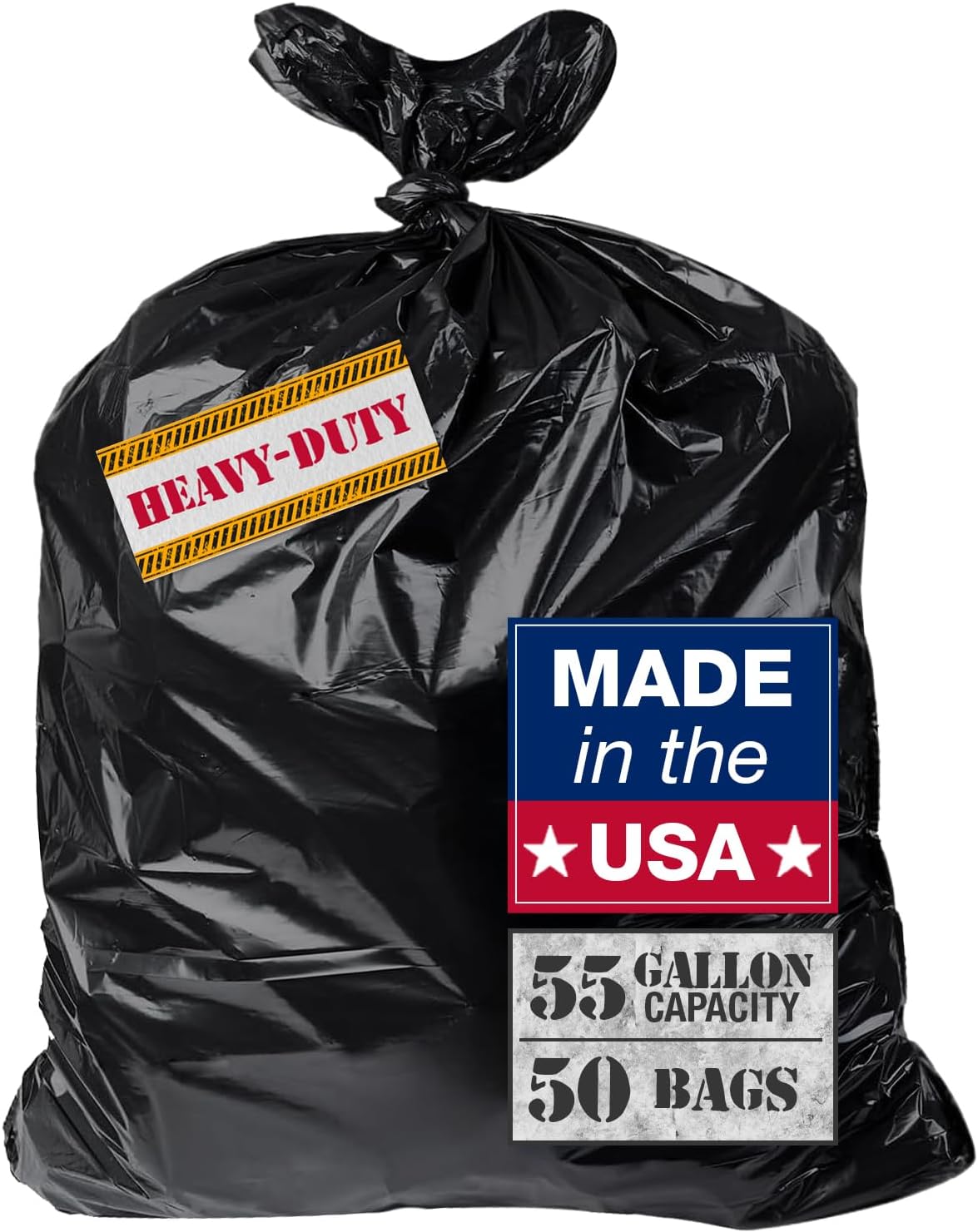 Bolsas basura negras 55gal 50uds resistentes grado