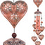 Campanillas viento forma corazón decoración jardín