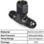 Adaptador T macho 6AN con hembra AN6 giratorio aluminio 2 pzas