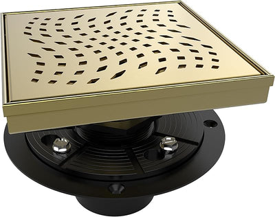 Drenaje ducha cuadrado 6pulg acero inox dorado