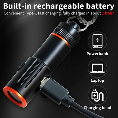 Linterna LED recargable tipo C 600 lúmenes EDC