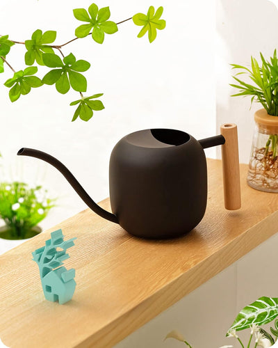 Regadera acero inox 1.2L boquilla larga para plantas