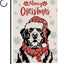Bandera Navidad Perro San Bernardo Bufanda 12.5x18" Exteriores