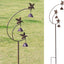 Colibríes de metal con campanas para jardín decorativo