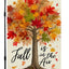 Bandera jardín otoño doble cara 12x18" arpillera