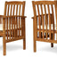 Sillas comedor acacia patio cojines pátina marrón set 2