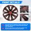 Tapacubos universales R16 16" ABS 4 Pzas laca negra y roja