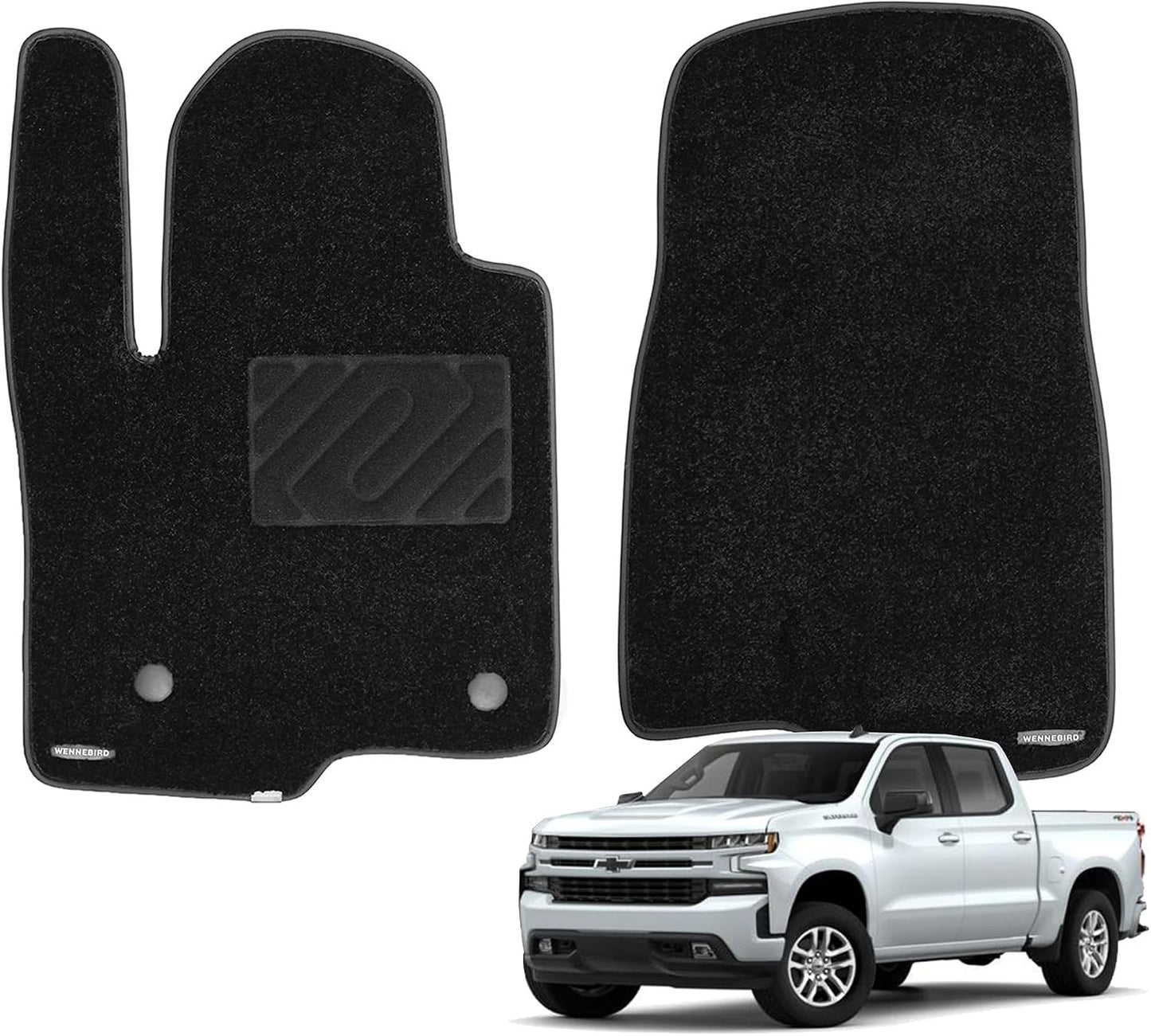 Alfombrillas delanteras Chevy Silverado 2019-26 TPE