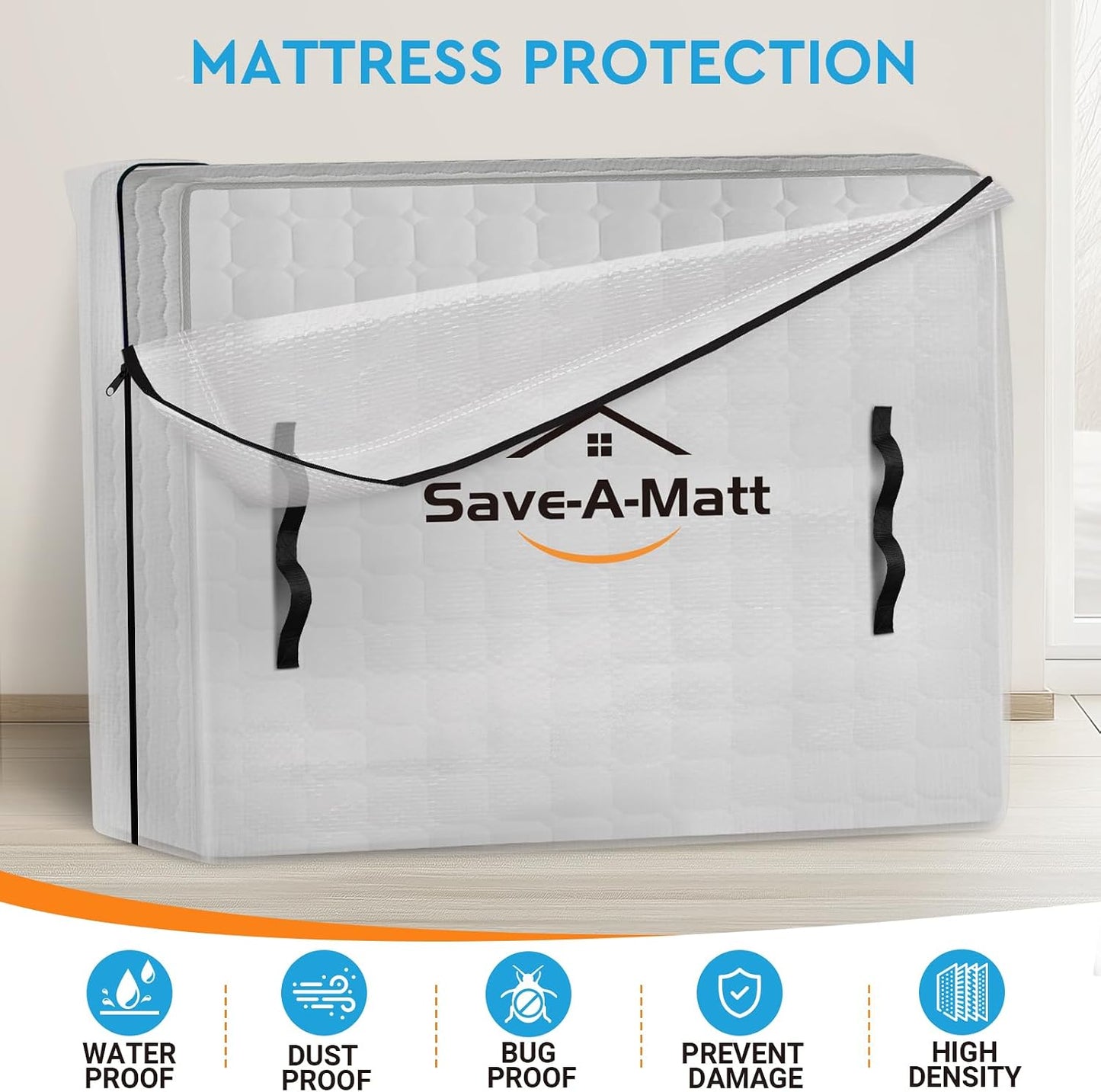 Bolsa colchón mudanza almacenamiento impermeable reutiliz.