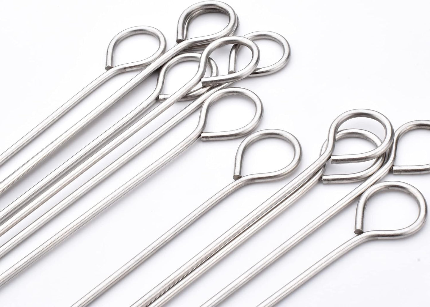 Brochetas BBQ acero inox 12" set 30pzas