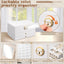 Joyero 3 capas mujer con espejo PU cajones blanco