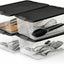 4 Cajas Plástico Transparente 15qt Cierre Seguro Tapas