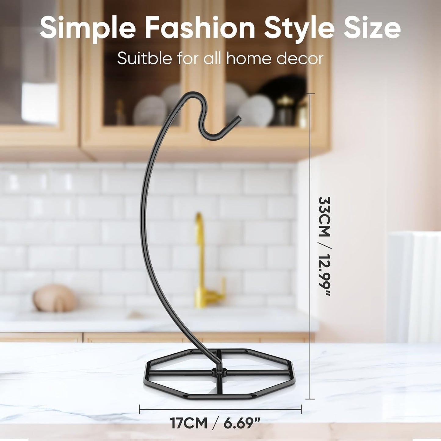 2 Pzas Soporte Plátano Metal Negro 15lb