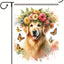 Bandera jardín doble cara golden retriever 12x18pulg mascotas
