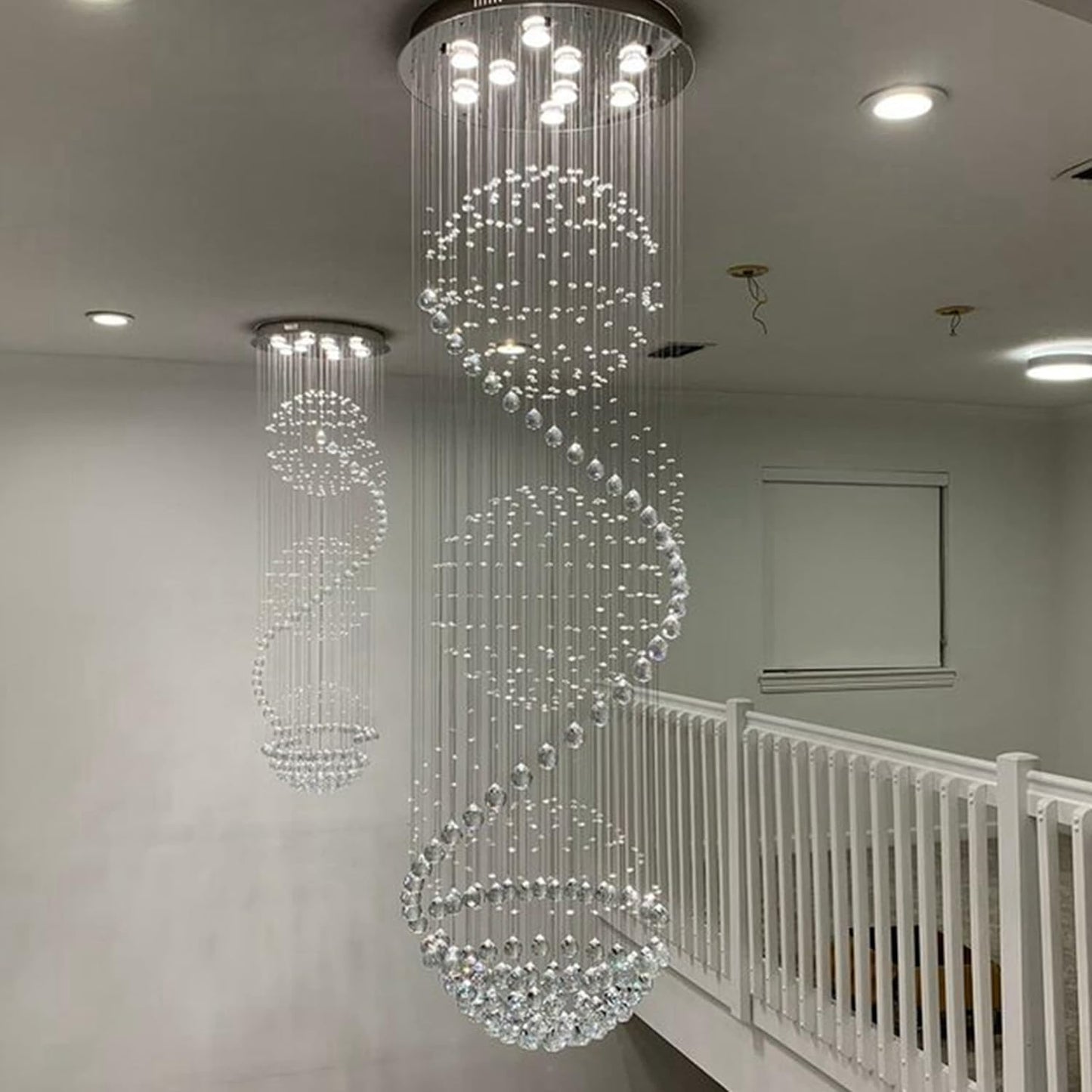 Candelabro cristal 9 luces 79x24pulg techo