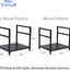 Bastidor leña 17pulg acero soporte estufa negro