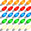 25 Bombillas LED C7 E12 Multicolor para Cadena Luces Navidad