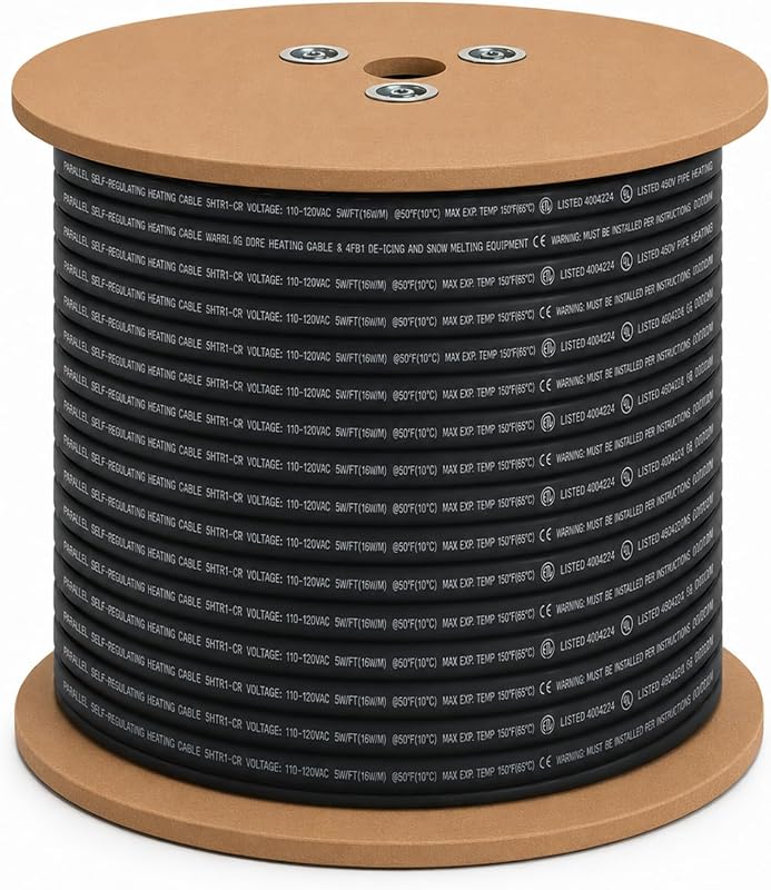 Cable calefacción autorregulable 120V 250ft grado industrial