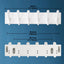 Perchero pared 6 ganchos madera color blanco
