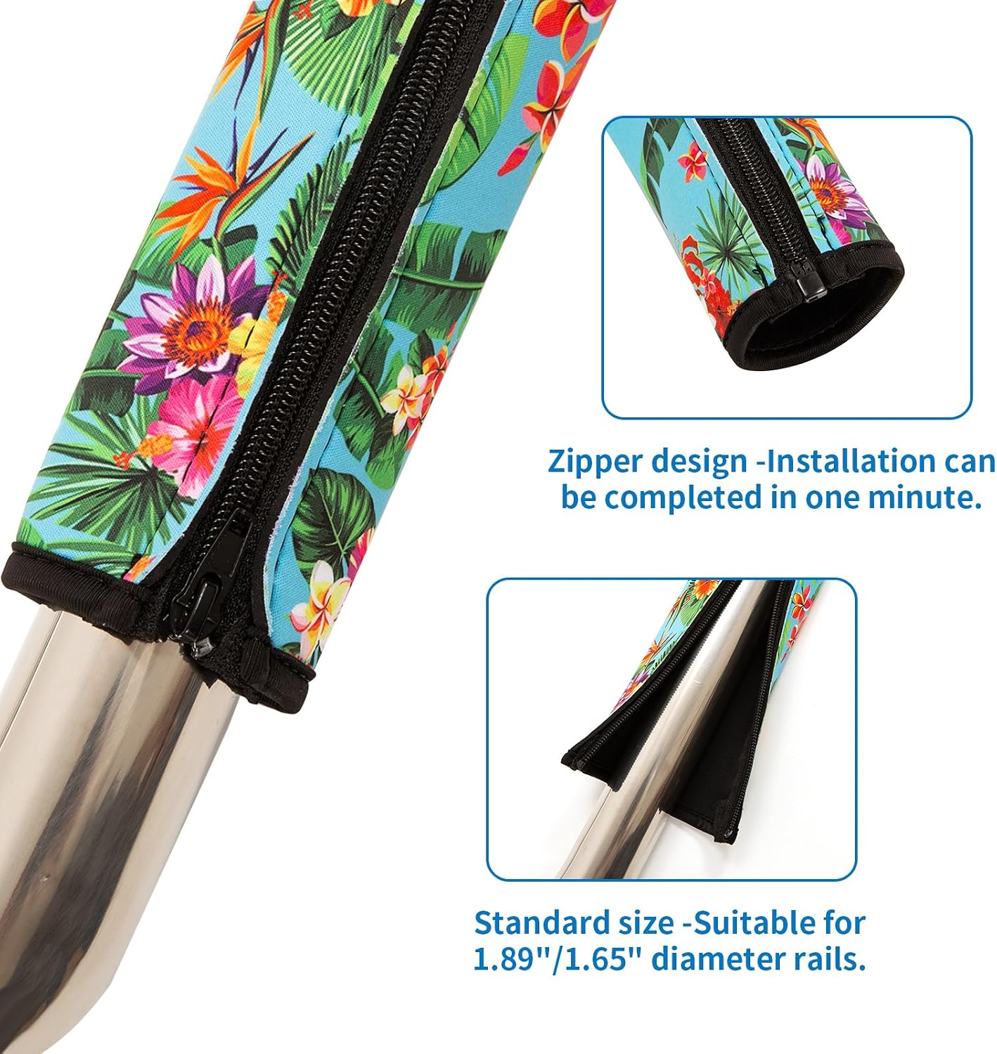Funda antiderrap pasamanos piscina estampado palmeras
