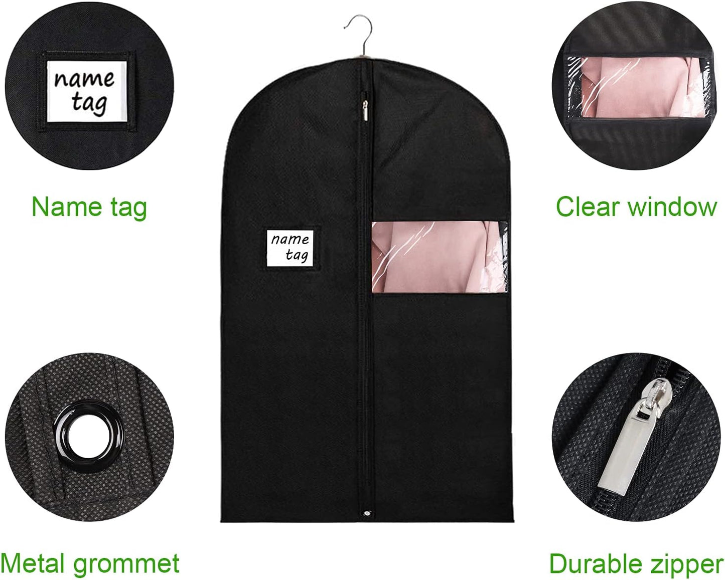 Bolsas traje 40" armario set 16 con cremallera