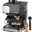 Máquina Espresso Hogar Calentamiento Rápido Capuchino Negro
