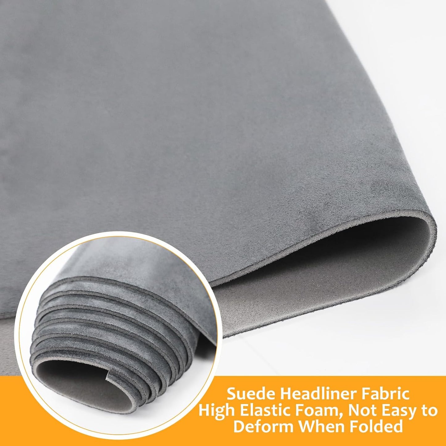Tela gamuza espuma forro microgamuza ignífuga 120x60" gris
