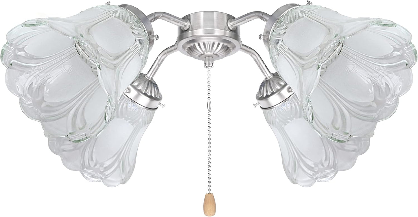 Pantalla vidrio techo ventilador 4-7/8x5 4 pzas/pack