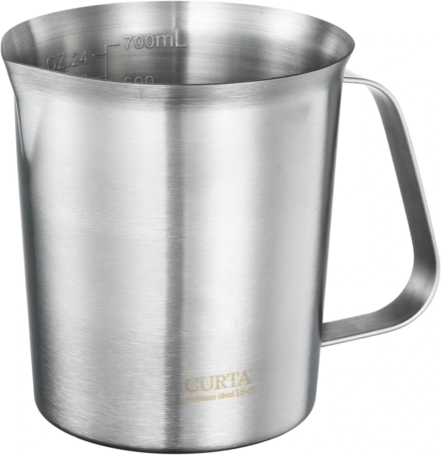 Taza medición acero inox 24oz/700ml con asa y borde