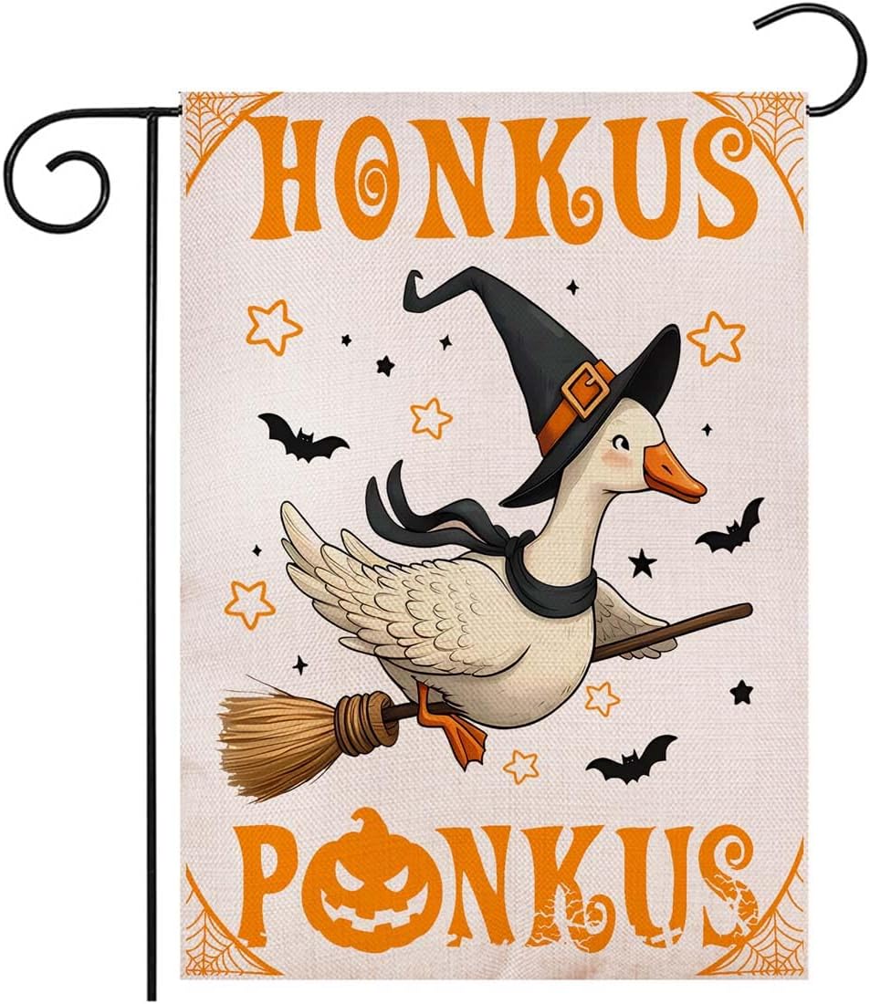 Bandera Halloween 12x18pulg doble cara decoración patio