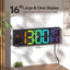 Reloj pared digital 16.2pulg Bluetooth alarma RGB